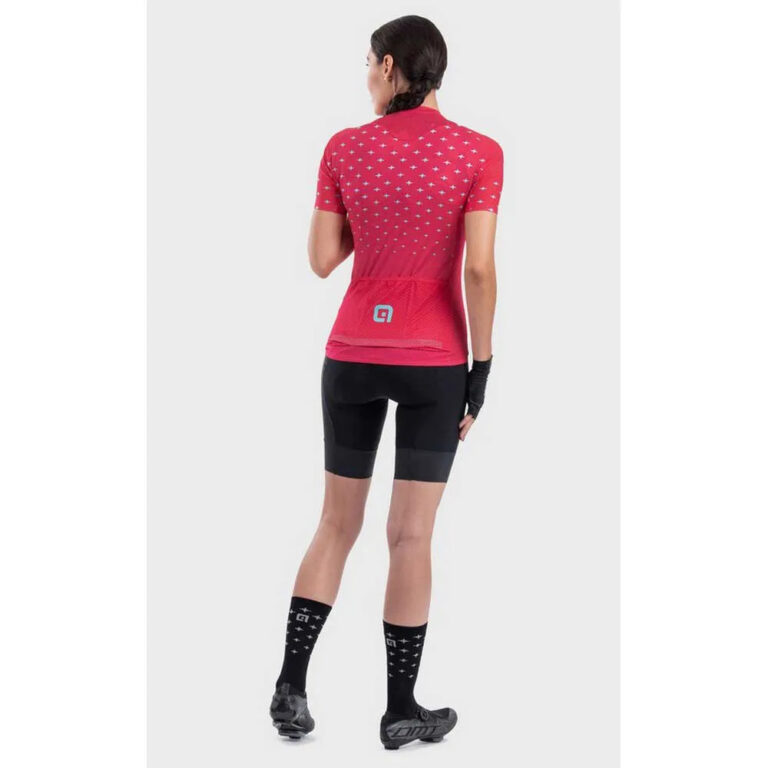 Al&amp;eacute; PRR Stars Short Sleeve Jersey M Strawberry / Turquoise - Image 4