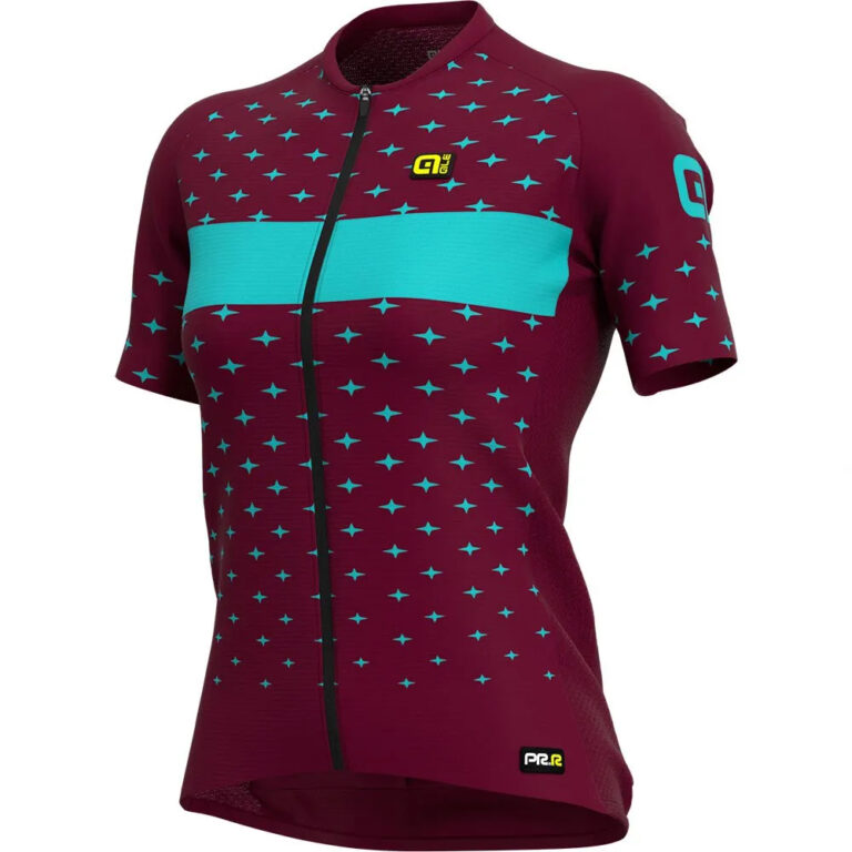 Al&amp;eacute; PRR Stars Short Sleeve Jersey XS Bordeaux / Turquoise - L Bordeaux / Turquoise