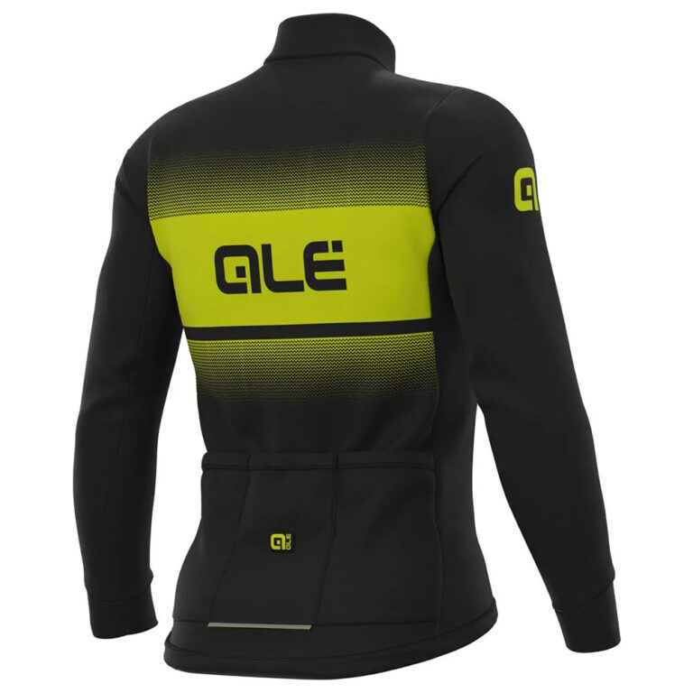 Al&amp;eacute; Solid Blend Long Sleeve Jersey XS Black / Fluo Yellow - M Black / Fluo Yellow - Image 2