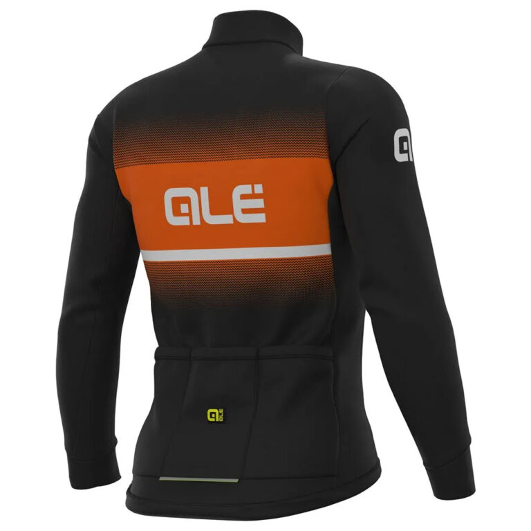 Al&amp;eacute; Solid Blend Long Sleeve Jersey S Black / Fluo Orange - L Black / Fluo Orange - Image 2