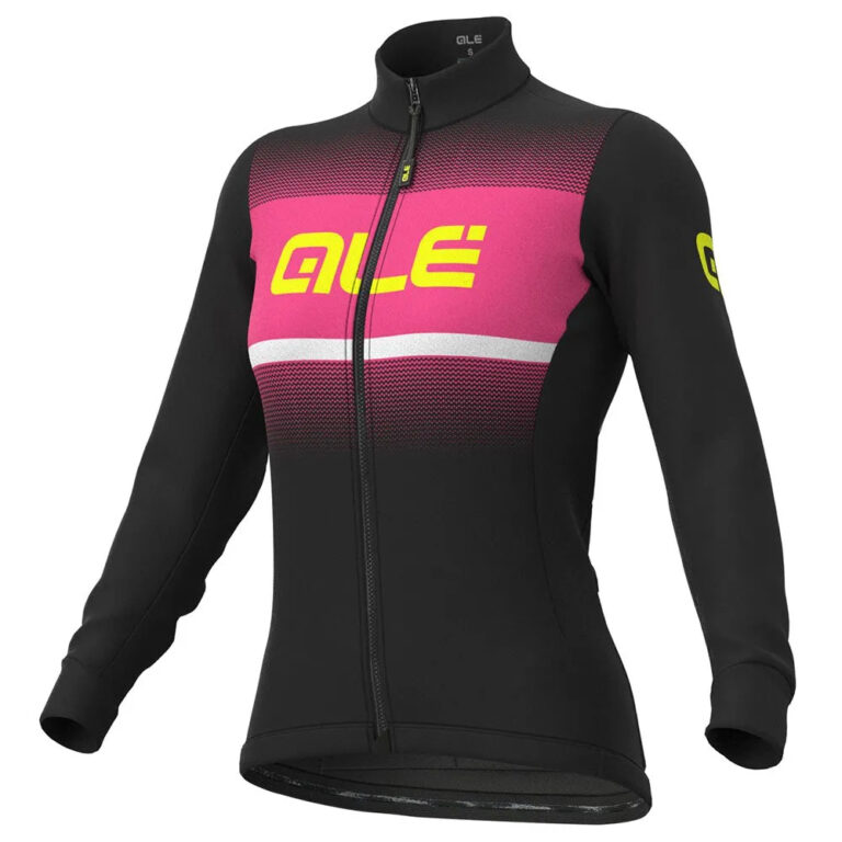 Al&amp;eacute; Solid Blend Long Sleeve Jersey L Black / Fluo Pink - XL Black / Fluo Pink