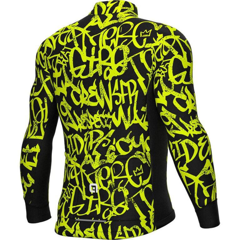 Al&amp;eacute; Solid Ride Long Sleeve Jersey M Fluor Yellow - Image 2