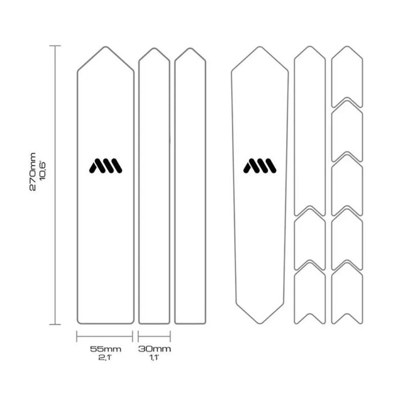 All mountain style All Mountain Style Gravel Road Frame Guard Extra Stickers One Size Clear Silver - Image 3