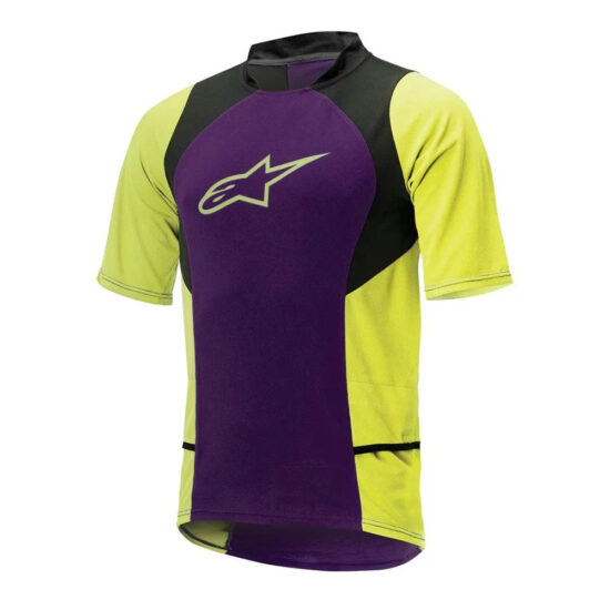 Alpinestars Drop 2 Short Sleeve Jersey S Purple / Yellow - XL Purple / Yellow