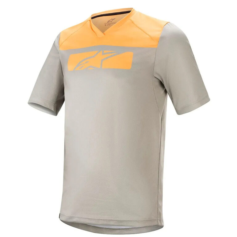 Alpinestars Drop 4.0 Short Sleeve Enduro Jersey S Green / Steel / Tangerine - XL Green / Steel / Tangerine