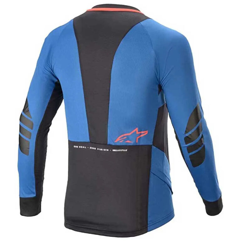 Alpinestars Drop 8.0 Long Sleeve Jersey M Mid Blue / Bright Red - Image 2