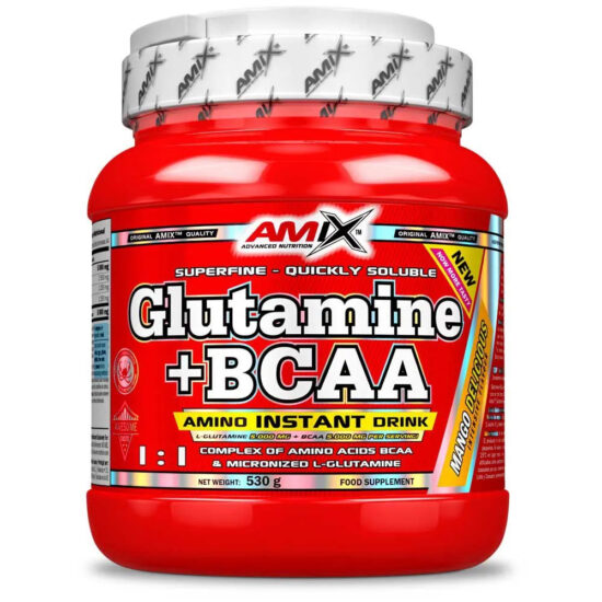 Amix Glutamine+BCAA Neutral Flavour 530g One Size Red