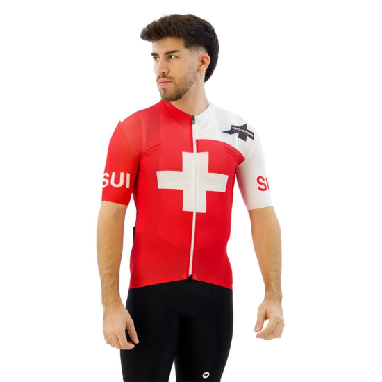 Assos Suisse Federation S9 Targa Short Sleeve Jersey S National Red - M National Red