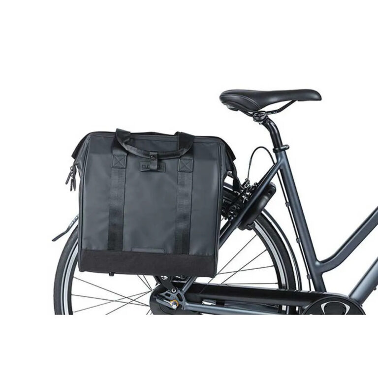 Basil Grand Tarpaulin Hook-On Pannier 23L One Size Black / White - Image 7