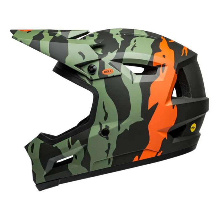 Bell Sanction 2 DLX MIPS Downhill Helmet M Matt Dark Green / Orange - XS-S Matt Dark Green / Orange - Image 3