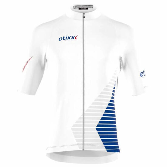 Bioracer Classic Smooth Short Sleeve Jersey XS White / Blue - 2XL White / Blue