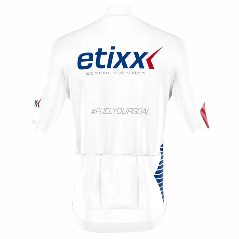 Bioracer Classic Smooth Short Sleeve Jersey XS White / Blue - 2XL White / Blue - Image 2