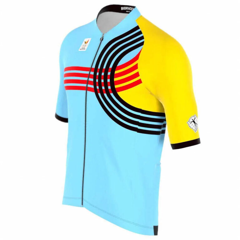 Bioracer Icon BOIC Olympics Paris 2024 Short Sleeve Jersey XS Light Blue / Yellow / Red / Black - 2XL Light Blue / Yellow / Red / Black - Image 3