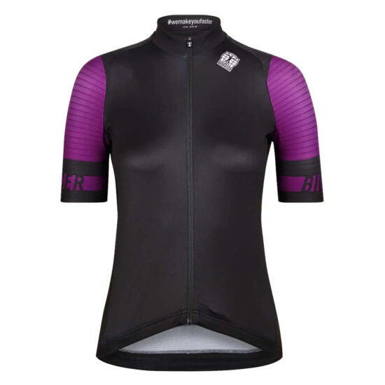 Bioracer Icon Classic Short Sleeve Jersey XS Black / Deep Purple - XL Black / Deep Purple