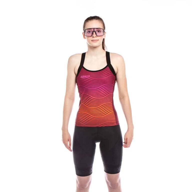 Bioracer Vesper Sleeveless Jersey XS Wave Bordeaux Orange - XL Wave Bordeaux Orange