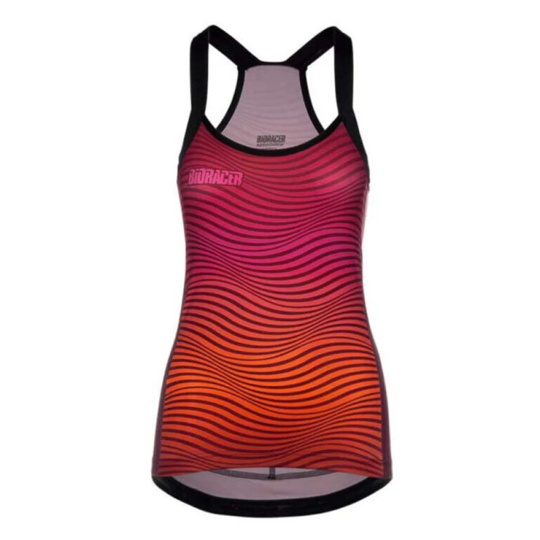 Bioracer Vesper Sleeveless Jersey XS Wave Bordeaux Orange - XL Wave Bordeaux Orange - Image 2