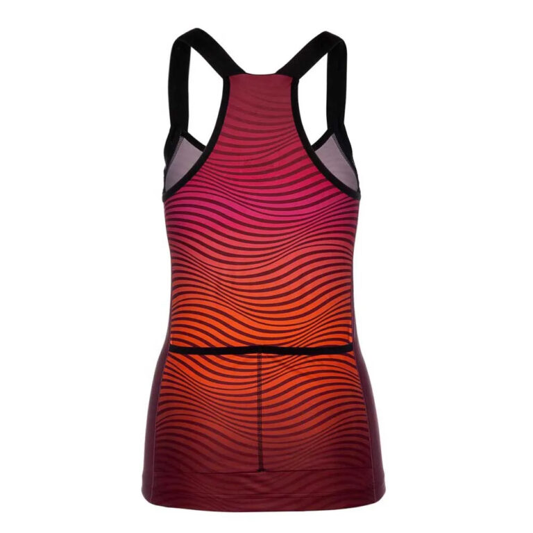 Bioracer Vesper Sleeveless Jersey XS Wave Bordeaux Orange - XL Wave Bordeaux Orange - Image 3