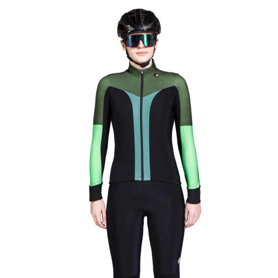 Bioracer Vesper Tempest Thermal Long Sleeve Jersey XS Moss Green - XL Moss Green