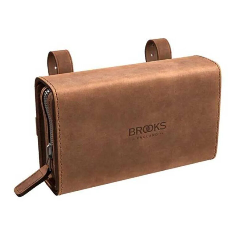 Brooks england Brooks England D-Shaped Handlebar Bag 0.75L One Size Dark Tan - Image 3