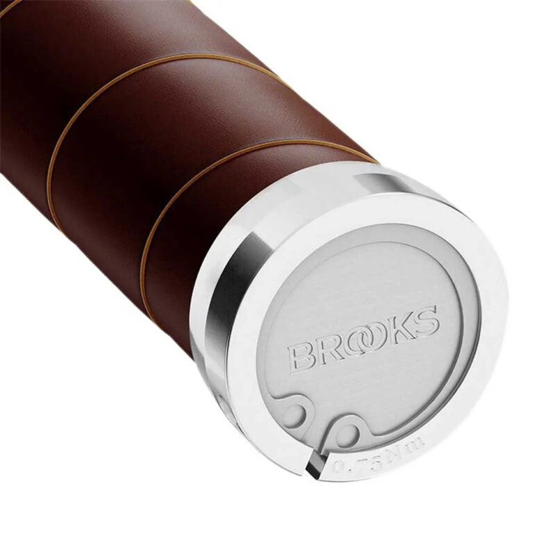 Brooks england Brooks England Slender Leather Grips 100 / 100 mm Brown - 130/130 mm Brown - Image 2