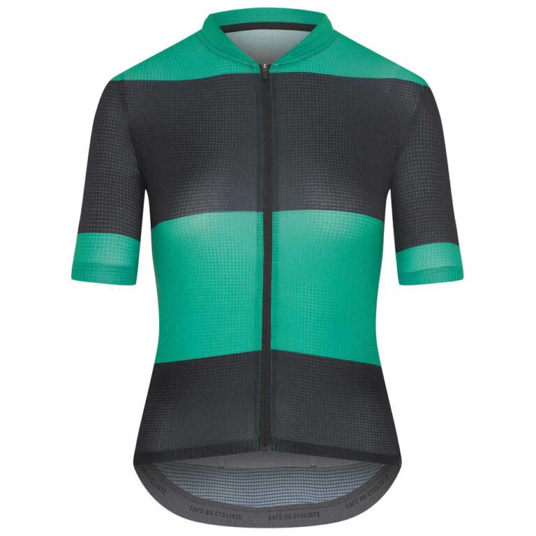 Caf&amp;eacute; du cycliste Caf&amp;eacute; Du Cycliste Angeline Short Sleeve Jersey XS Black / Green - L Black / Green