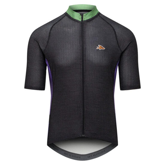 Caf&amp;eacute; du cycliste Caf&amp;eacute; Du Cycliste Annette Short Sleeve Jersey S Black / Amethyst - XL Black / Amethyst