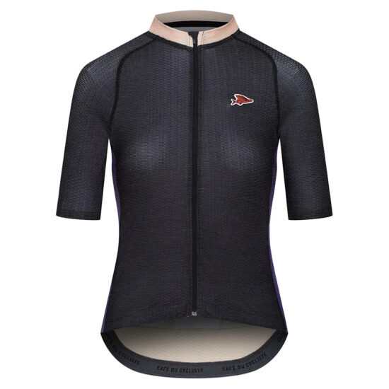 Caf&amp;eacute; du cycliste Caf&amp;eacute; Du Cycliste Annette Short Sleeve Jersey S Black / Amethyst - L Black / Amethyst