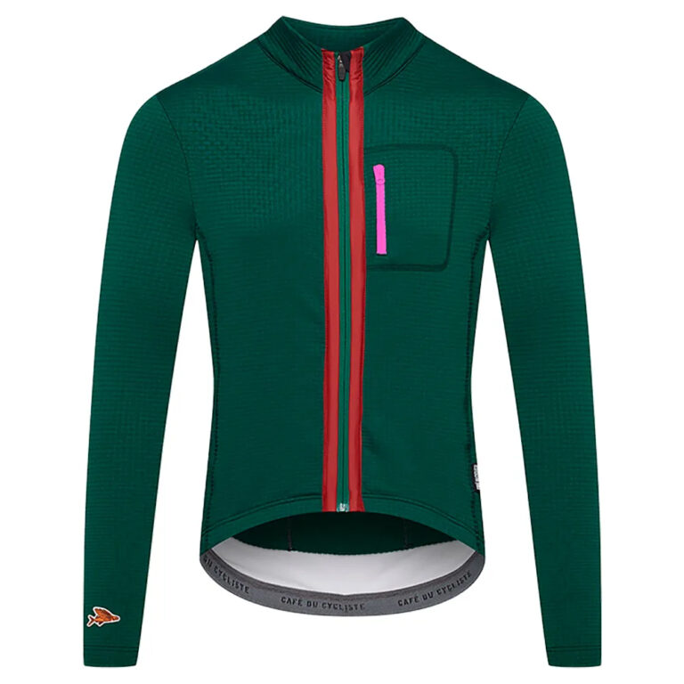 Caf&amp;eacute; du cycliste Caf&amp;eacute; Du Cycliste Lorenne Long Sleeve Jersey XS Alpine Green - 2XL Alpine Green - Image 3