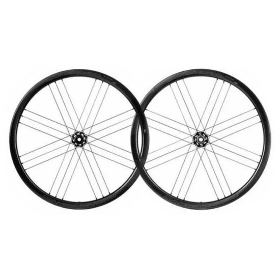 Campagnolo Bora WTO 33 2 Way Fit Dark Label Tubeless Road Wheel Set 9 x 100 / 10 x 130 mm &amp; Shimano/Sram HG Black