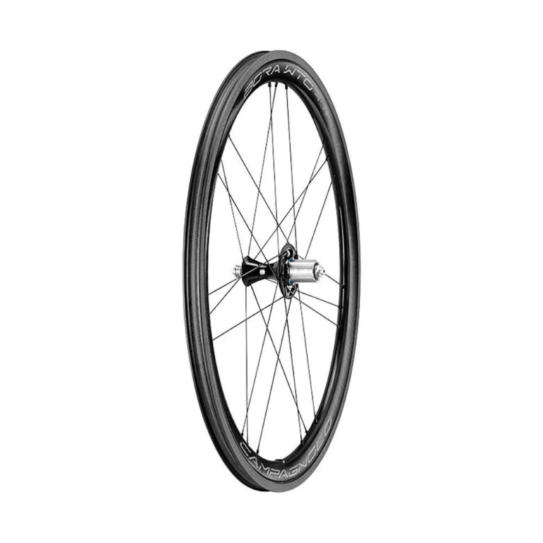 Campagnolo Bora WTO 45 2-Way Fit Carbon Disc Tubeless Road Wheel Set 9 x 100 / 9 x 130 mm &amp; Campagnolo Black / White - Image 7