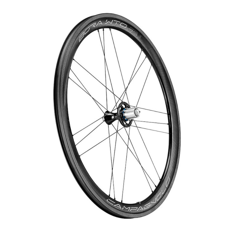 Campagnolo Bora WTO 45 2-Way Fit Carbon Disc Tubeless Road Wheel Set 9 x 100 / 9 x 130 mm &amp; Campagnolo Black / White - Image 8