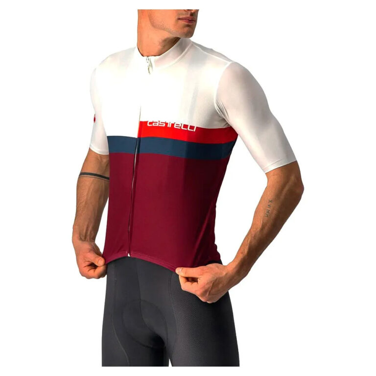 Castelli A Blocco Short Sleeve Jersey XL Ivory / Red / Blue / Bordeaux - 3XL Ivory / Red / Blue / Bordeaux