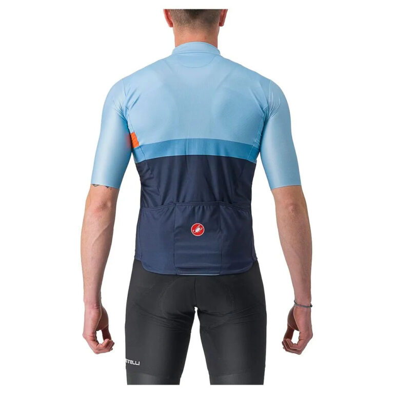 Castelli A Blocco Short Sleeve Jersey M Baby Blue / Scarlet Lava - 2XL Baby Blue / Scarlet Lava - Image 2