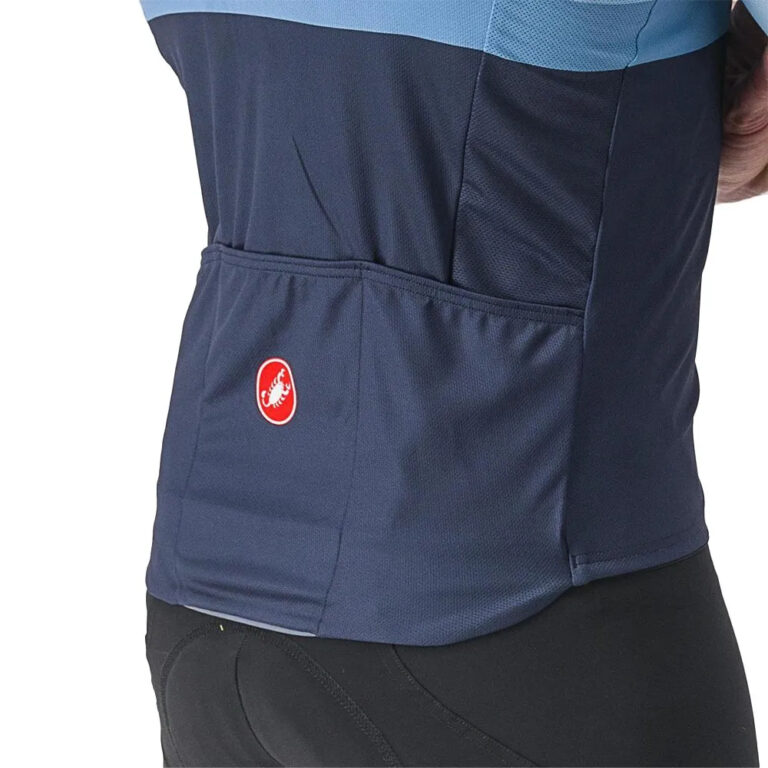 Castelli A Blocco Short Sleeve Jersey M Baby Blue / Scarlet Lava - 2XL Baby Blue / Scarlet Lava - Image 3