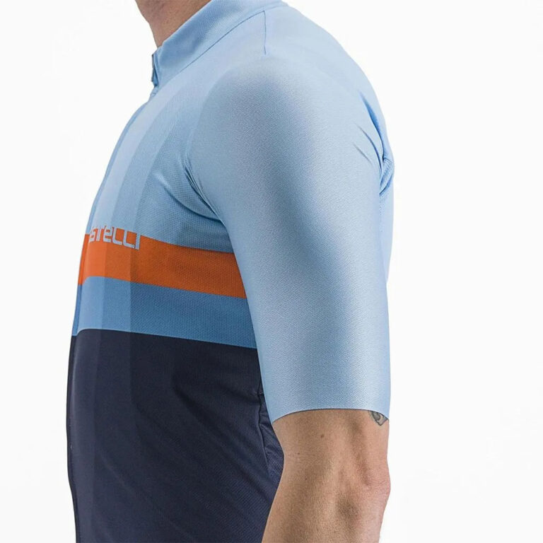 Castelli A Blocco Short Sleeve Jersey M Baby Blue / Scarlet Lava - 2XL Baby Blue / Scarlet Lava - Image 4