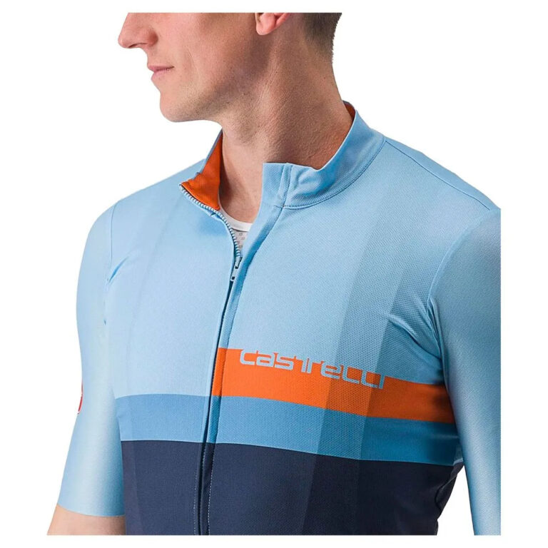 Castelli A Blocco Short Sleeve Jersey M Baby Blue / Scarlet Lava - 2XL Baby Blue / Scarlet Lava - Image 5