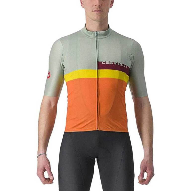 Castelli A Blocco Short Sleeve Jersey S Defender Green / Red / Dark Bordeaux - 2XL Defender Green / Red / Dark Bordeaux