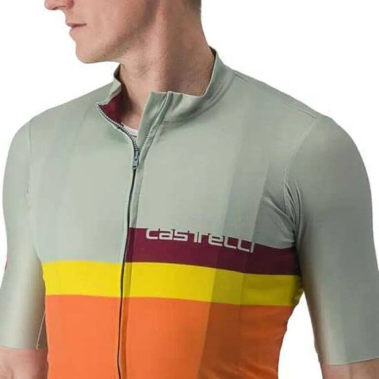 Castelli A Blocco Short Sleeve Jersey S Defender Green / Red / Dark Bordeaux - 2XL Defender Green / Red / Dark Bordeaux - Image 5