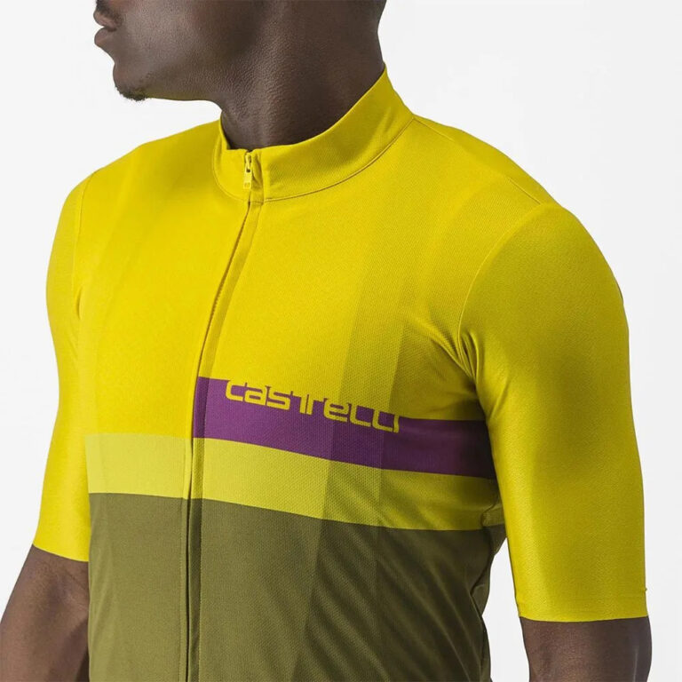 Castelli A Blocco Short Sleeve Jersey S Passion Fruit / Amethist / Avocado Green - 2XL Passion Fruit / Amethist / Avocado Green - Image 4