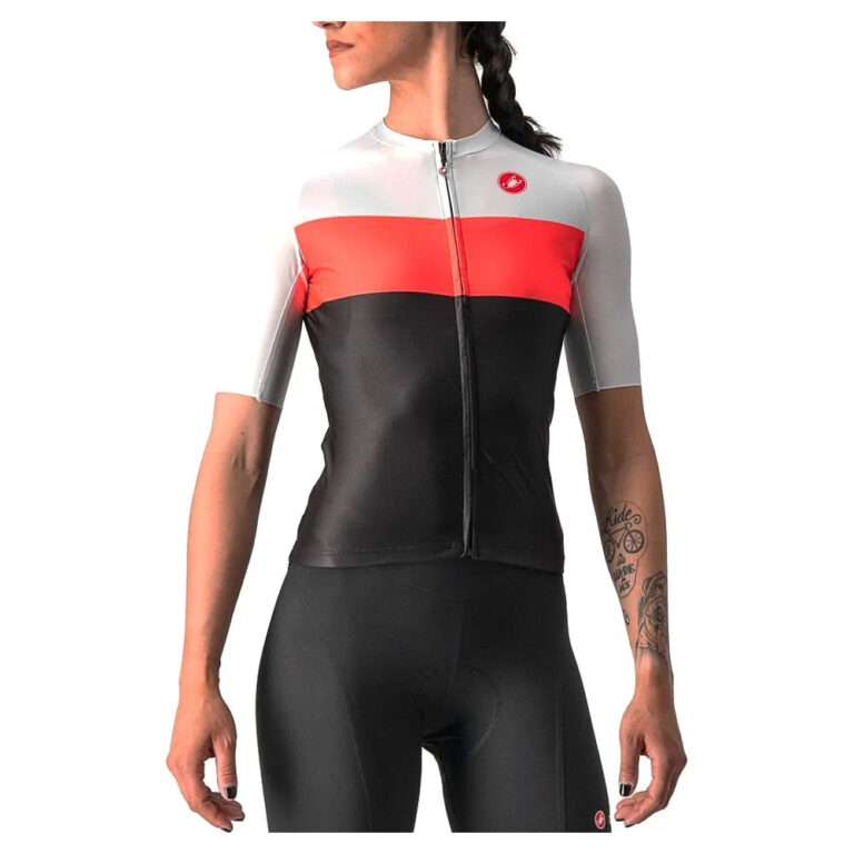 Castelli Aero Pro Short Sleeve Jersey M Light Black / Brilliant Pink / Silver - XL Light Black / Brilliant Pink / Silver