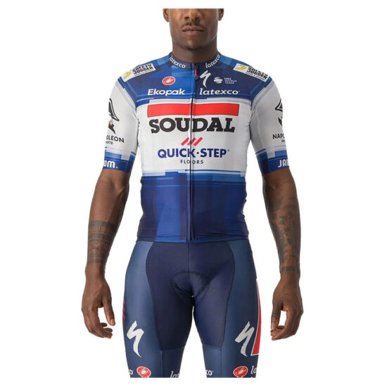 Castelli Aero Race 6.1 Soudal Quick-Step 2023 Short Sleeve Jersey L Dark Blue / White