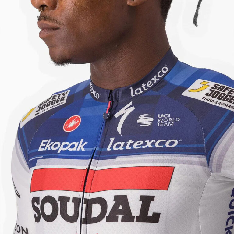 Castelli Aero Race 6.1 Soudal Quick-Step 2023 Short Sleeve Jersey L Dark Blue / White - Image 4