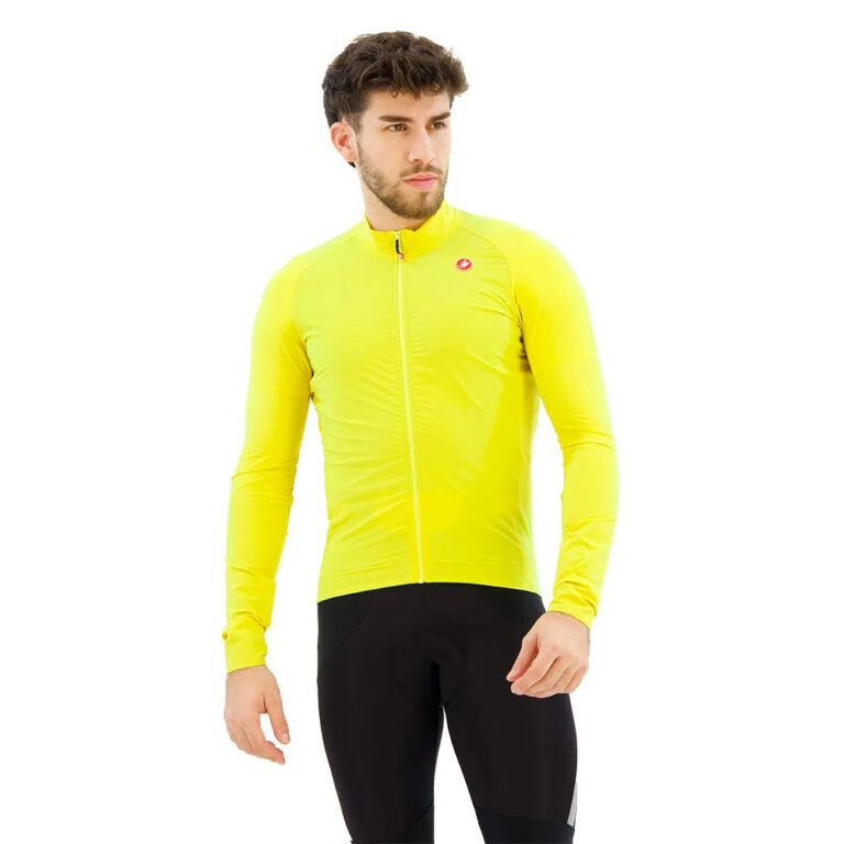 Castelli Aero Race Long Sleeve Jersey M Sulphur / Military Green - L Sulphur / Military Green