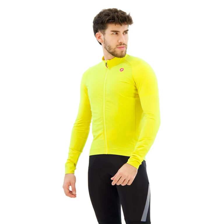 Castelli Aero Race Long Sleeve Jersey M Sulphur / Military Green - L Sulphur / Military Green - Image 3