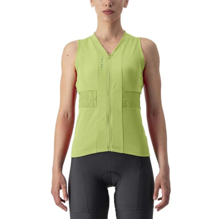 Castelli Anima 4 Sleeveless Jersey XS Bright Lime / Absinthe - XL Bright Lime / Absinthe