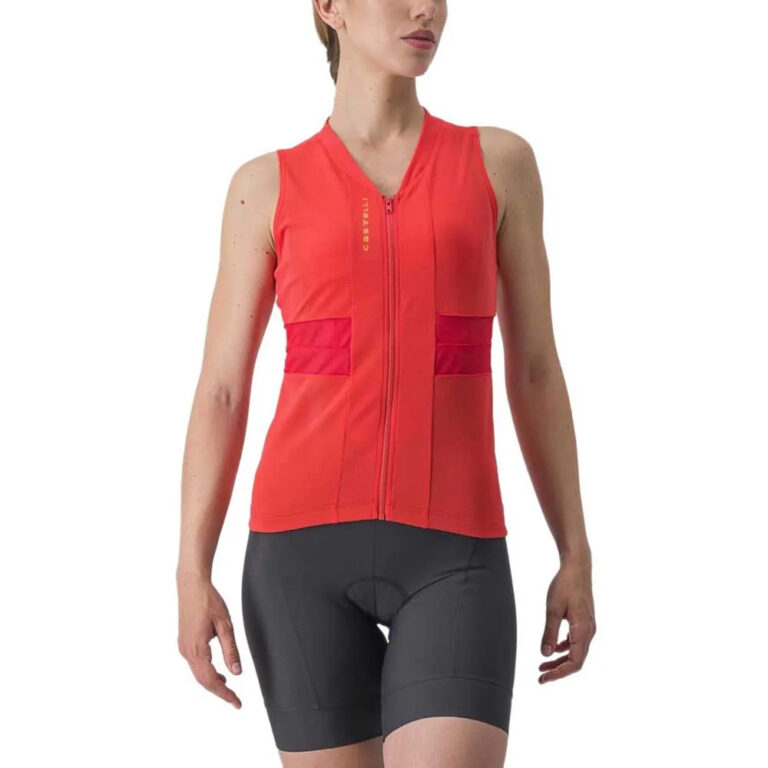 Castelli Anima 4 Sleeveless Jersey XS Hibiscus / Soft Orange - XL Hibiscus / Soft Orange