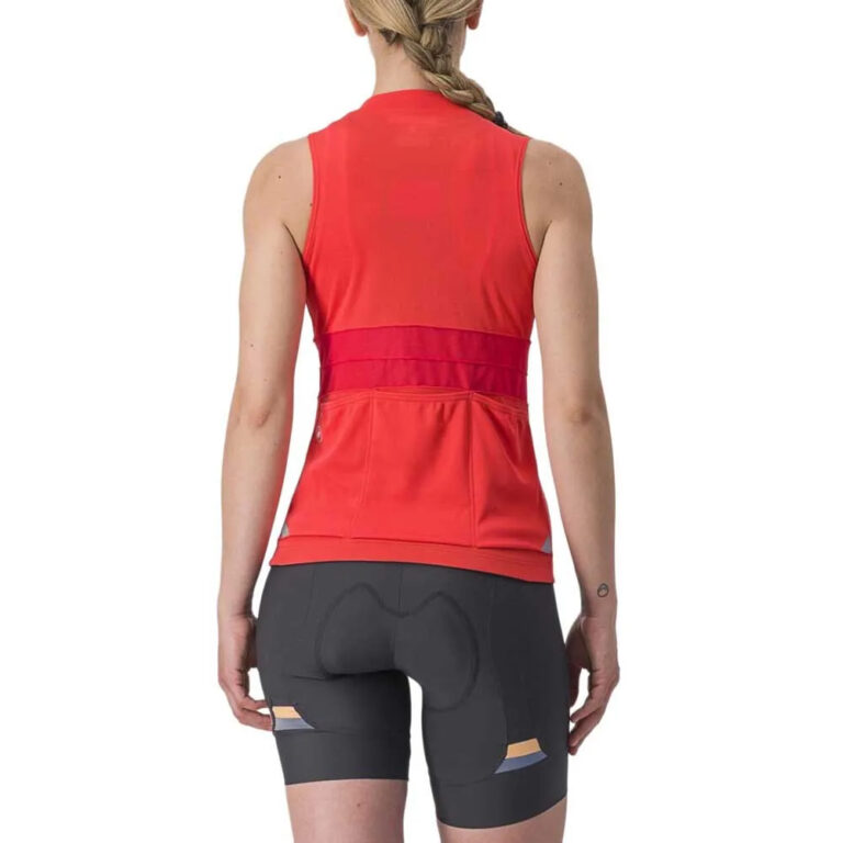 Castelli Anima 4 Sleeveless Jersey XS Hibiscus / Soft Orange - XL Hibiscus / Soft Orange - Image 2