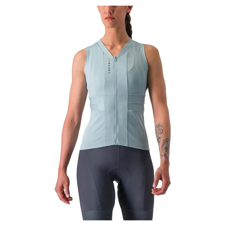 Castelli Anima 4 Sleeveless Jersey M Winter Sky / Dark Steel Blue - L Winter Sky / Dark Steel Blue