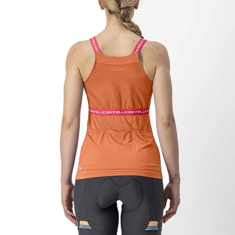 Castelli Bavette Sleeveless Jersey XS Soft Orange / Hibiscus - L Soft Orange / Hibiscus - Image 2