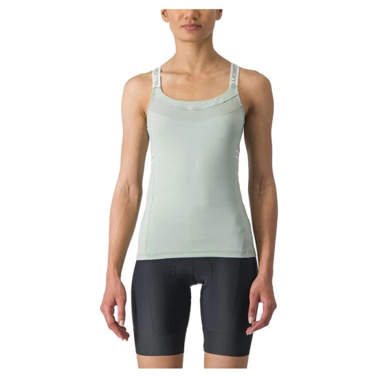 Castelli Bavette Sleeveless Jersey M Defender Green / Ivory